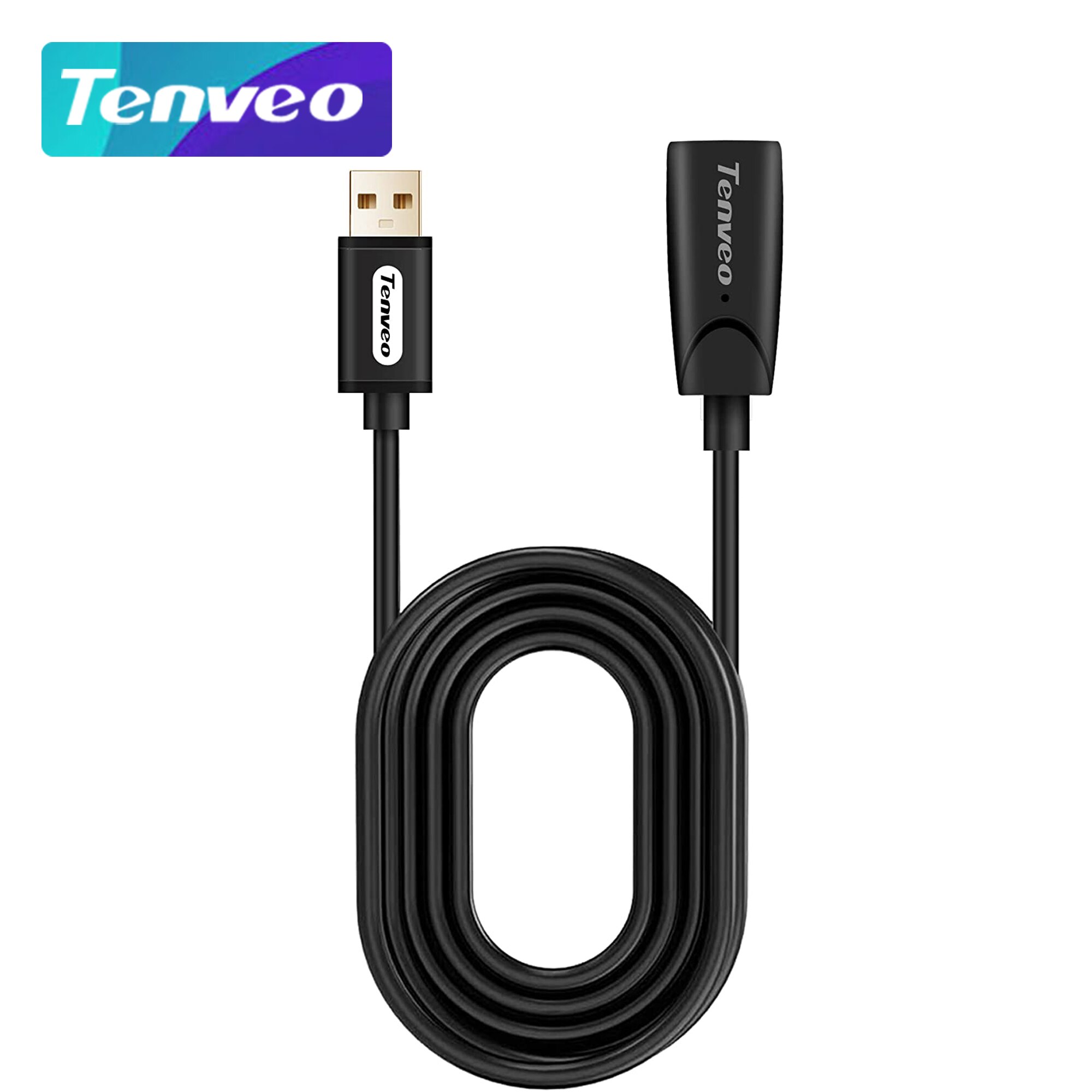 Tenveo-USB 2.0 ̺  ̺, ȣ  5m  ڵ, ͽƮ ,  ,  